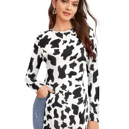 Sanwariya Silk Round Neck Long Sleeves Printed Top-picture-10