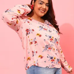 CURVY STREET Floral Printed Cuffed Sleeves Top-picture-28