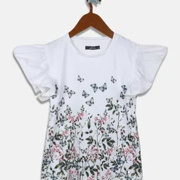 Monte Carlo White Floral Print Top-image-74