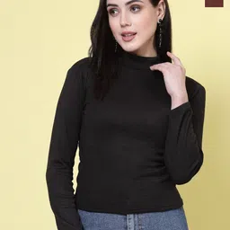 Clora Creation Pack Of 2 High Neck Regular Tops-image-46