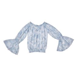 Peppermint Girls Floral Printed Bell Sleeve Chiffon Blouson Top-picture-18