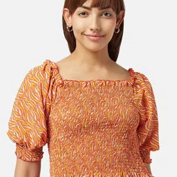 People Square Neck Print Crop Top-picture-36