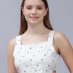 ENTELLUS Printed Shoulder Strap Cotton Crop Top-picture-41