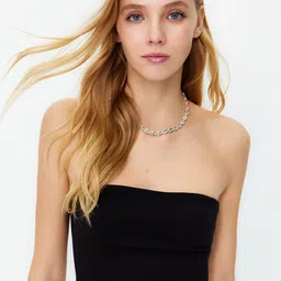 Trendyol Strapless Cotton Tube Crop Top-image-13