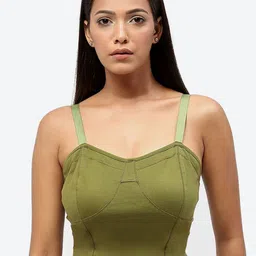 Baawri Solid Shoulder Straps Fitted Top-picture-27