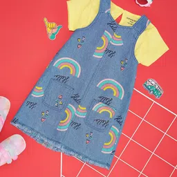Pantaloons Baby Girls Graphic Printed Top With Dress-picture-38