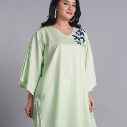 LetsDressUp Floral Printed V-Neck A-Line Kurti-picture-13