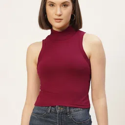 FEMEA Burgundy Crop Top-picture-25