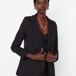 Trendyol Notched Lapel Long Sleeves Single-Breasted Jacket-picture-3