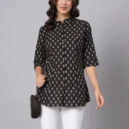 Divena Print Cotton Shirt Style Top-picture-24
