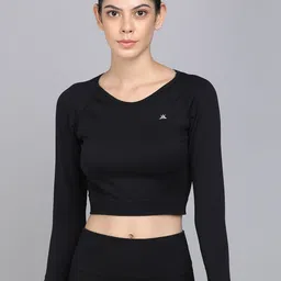 KOBO Moisture Wicking Crop Styled Back Sports Top image 1