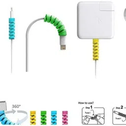 RAADHIKA ENTERPRISES Lightning Charger Spring Cable Saver Protector (Pack of 1/4 Pieces) Cable Protector image 5