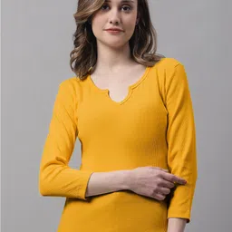 FBAR Pack Of 2 Notched Neck Cotton Rib Tops image 2