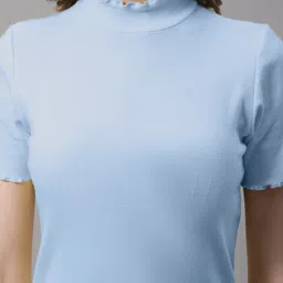 FBAR High Neck Ribbed Cotton Top image 2
