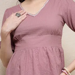 Stylum Mauve Cotton Empire Top image 3