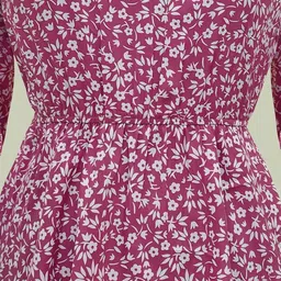 TOOCHKI Floral Printed V-Neck Puff Sleeve Peplum Top image 3