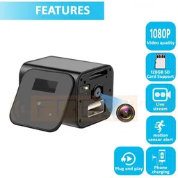 FREDI HD PLUS Non Wifi Mini Hidden Camera Charger 1080p Full HD Small Hidden Nanny Cam Security Camera image 4