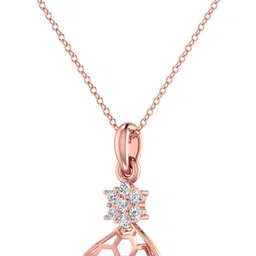 avsar Avsar BIS Hallmark AVP1133PB 14kt Cubic Zirconia Rose Gold Pendant image 2