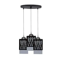 Gojeeva Black Wood Square Shaped Wall Lamp image 2