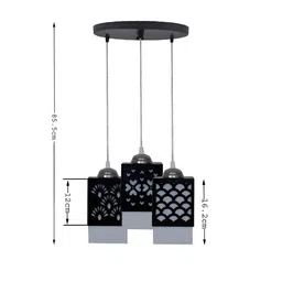 Gojeeva Black Wood Square Shaped Wall Lamp image 3