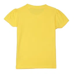 Marvel by Wear Your Mind Girls Yellow Printed Pure Cotton T-shirt image 3