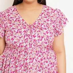 U&F Beyond Floral Printed Peplum Top image 2