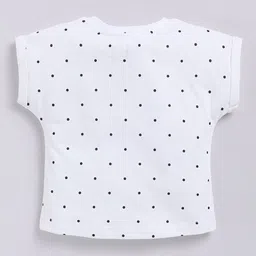 Ginie Girls Polka Dot Printed Extended Sleeves Top image 2