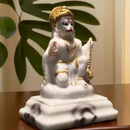 elyseedecor Sitting Hanuman Decorative Showpiece - 9 cm image 2