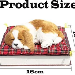 ccmm Golden/White Car Interior Dashboard Durable White Sleeping Cute Dog Toy-5 Decorative Showpiece - 15 cm image 2