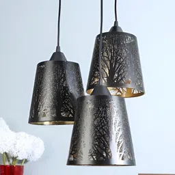 Areezo Black Textured Frustum Ceiling Lamp image 4