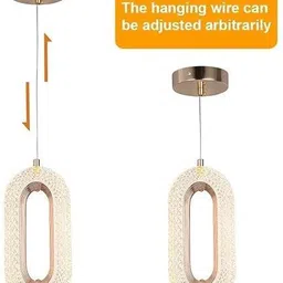 prmoagen Oval Shape Modern Style Led Glossy Crystal Gold Creative Led Pendant Lamp Pendants Ceiling Lamp image 3