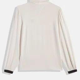Tommy Hilfiger Off White Turtle Neck Top image 2