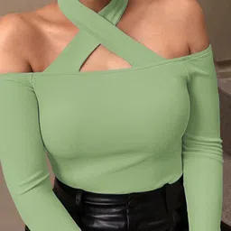 BAESD Choker Neck Cut-Outs Regular Top image 2