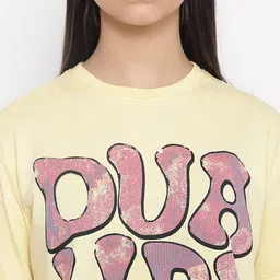 Lil Tomatoes Girls Typography Printed Cotton Crop Top image 3