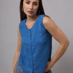 CHARMGAL Cotton Wrap Top image 4