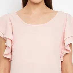 PURYS Pink Georgette Top image 4