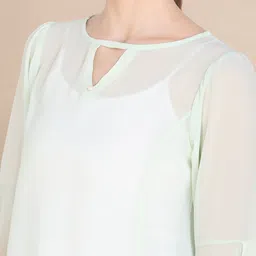 KALINI Bell Sleeves Sheer Georgette Top image 2