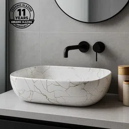 cara mark Wash Basin|Basin| Ceramic Table Top Wash Basin for Bathroom|Scretch Resistant| Table Top Basin-picture-32