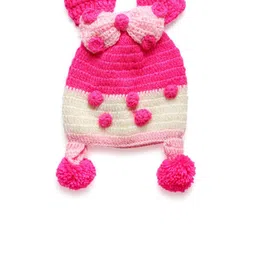 CHUTPUT Kids Set of 2 Pink & Blue Embroidered Beanie image 5