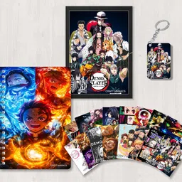 craft maniacs DEMON SLAYER GIFTING SET A5 Notebook RULED 120 Pages image 1