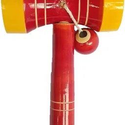 chutti toys Wooden rattle Toy for Kids – 5 Note Xylophone, white Rattle, Bell Rattles Rattle image 4