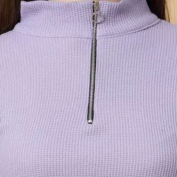 Rigo Mock Collar Long Sleeves Cotton Top image 3