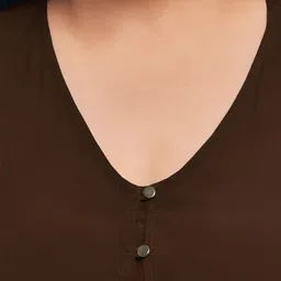 wild U Plus Size Coffee Brown Empire Top image 4