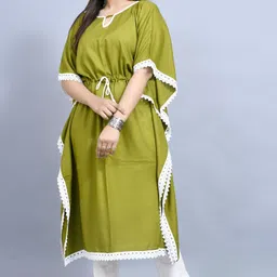 fasonika creation Solid Rayon Women Kaftan-picture-24