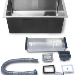 rossil 24 X 18 X 10 HANDMAD KITCHEN SINK SOUND PROOF SINGLE BOWL MATT FINISH RS-Kitchen-Sink-01 Vessel Sink-picture-18