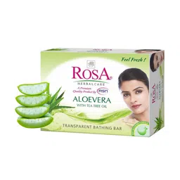 ROSA Set Of 6 Transparent Aloevera, Peach & Olive Gel Soap - 100 g Each image 3