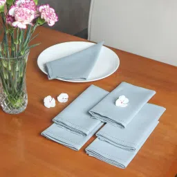 zeba Blue Cotton (16x 16 )Inch Table Napkins (Set of 6) image 1