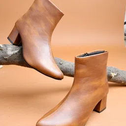 shoetopia Smart Casual Ankle Boots | Winter Boots |Lace-UP Boots For Girls Boots For Women-picture-30