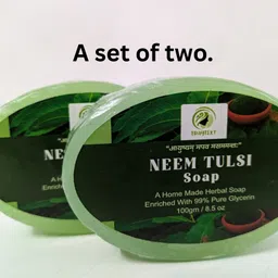 traytext NEEM_TULSI_A_HOMEMADE HERBAL SOAP ENRICHED WITH 99% PURE GLYCERIN (200GM)-picture-40