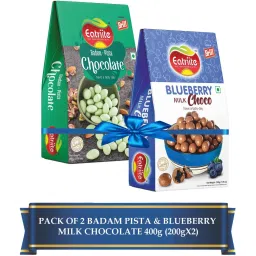 Eatriite Milk-chocolate Blueberries & Pista-Chocolate Coated Badam 400g(200g X2)-picture-11
